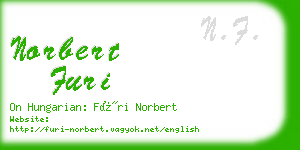 norbert furi business card